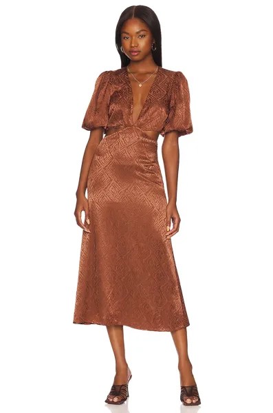 Платье миди House of Harlow 1960 x REVOLVE Patria, цвет Chocolate Brown