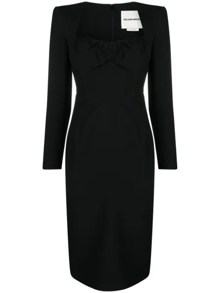 Roland Mouret платье миди с вырезом в форме сердца, черный