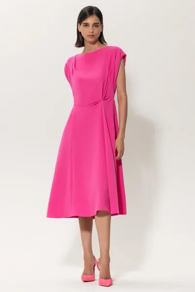 Приталенное платье миди LUISA CERANO, цвет magenta pink