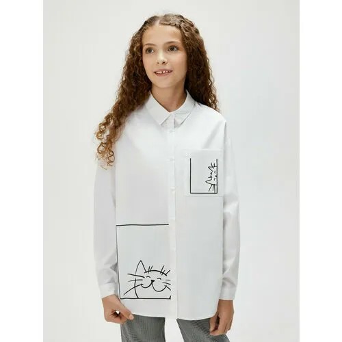 Школьная блуза Acoola, размер 116, белый
