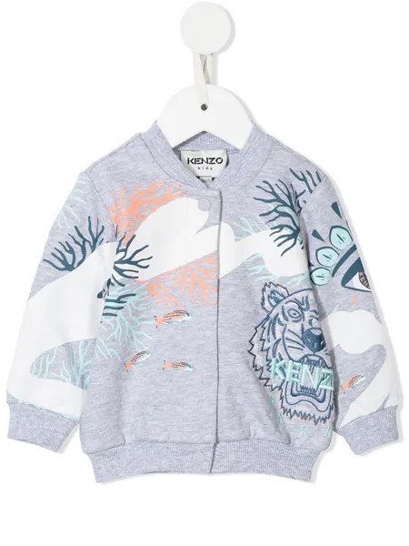 Kenzo Kids толстовка с вышивкой Tiger