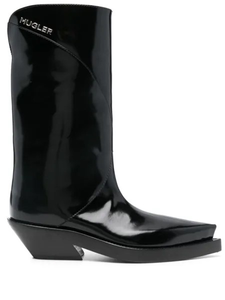 Ботинки Mugler 55 мм Santiag, черный
