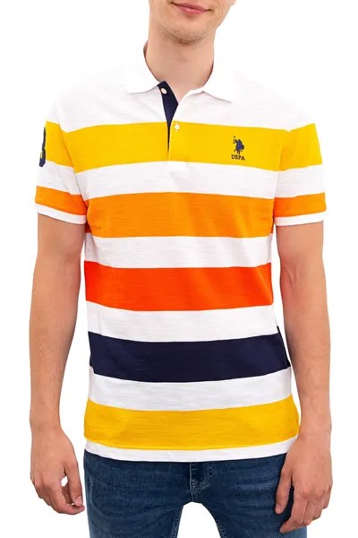 Футболка-поло мужская G081SZ0110THURSTON U.S. POLO Assn. разноцветная M