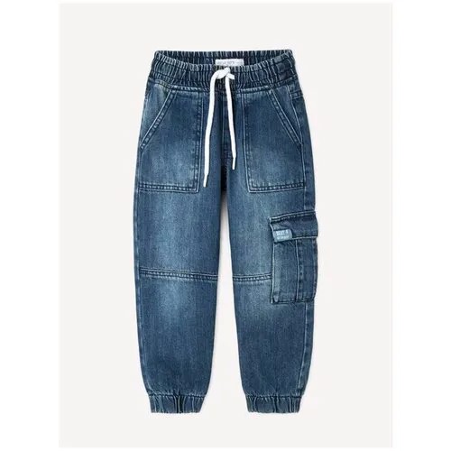 Джинсы Jogger с карманом-карго и нашивкой для мальчика Gloria Jeans, размер 3-4г/104