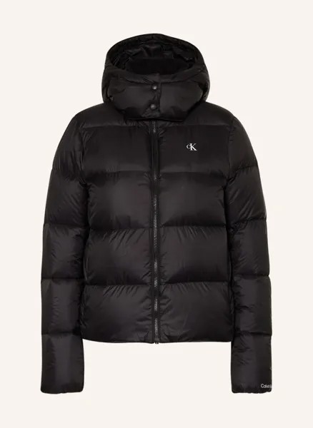 Пуховик Calvin Klein Jeans mit abnehmbarer Kapuze, черный