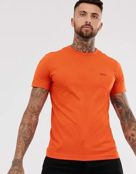 Оранжевая футболка с логотипом на груди и спине BOSS Athleisure-Оранжевый