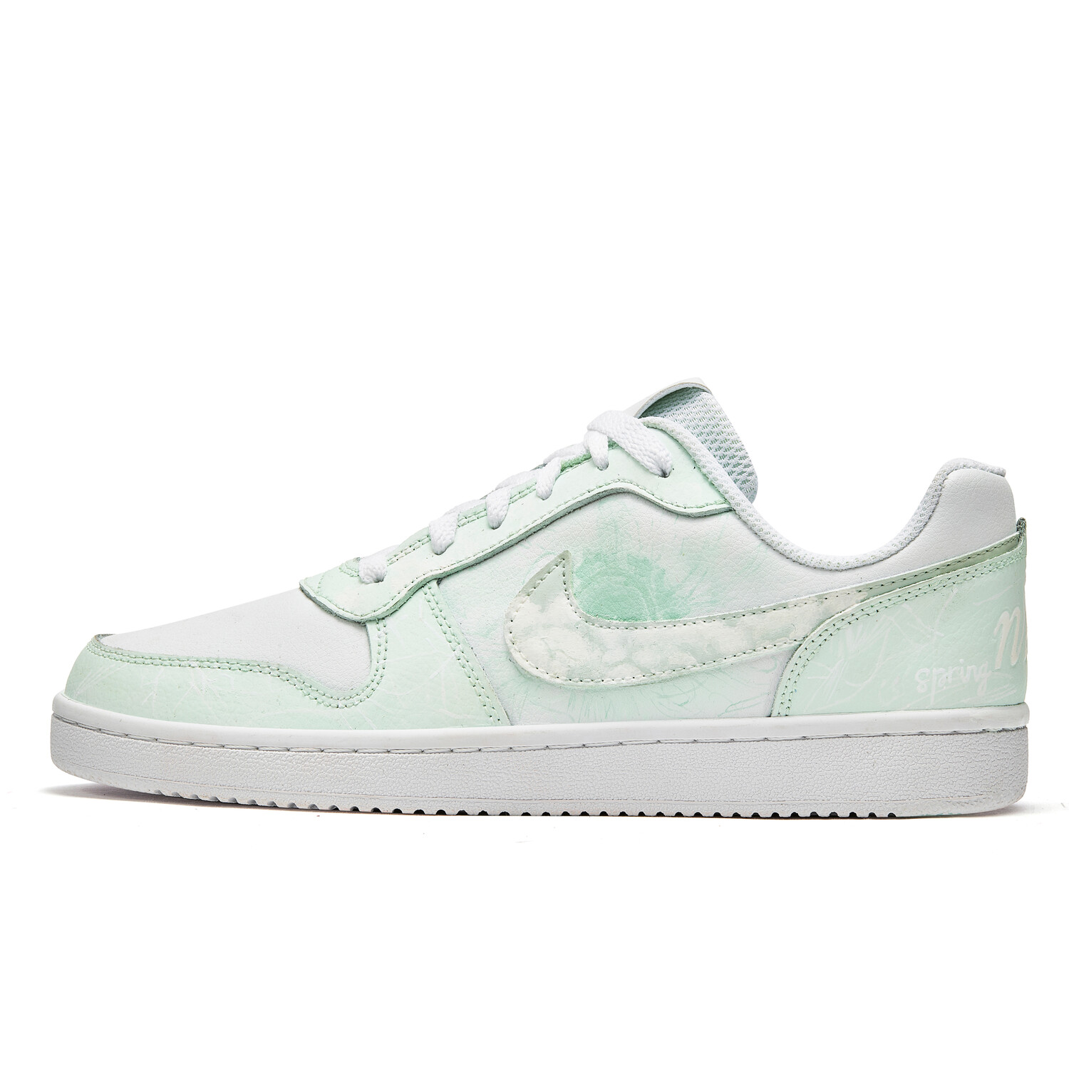 Кроссовки Nike EBERNON Skateboarding Shoes Women's Low-top White/green, зеленый