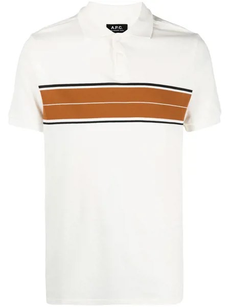 A.P.C. полосатая рубашка поло