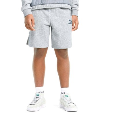 Серые повседневные спортивные штаны Puma Matchers Drawstring Shorts для мальчиков 533884-0