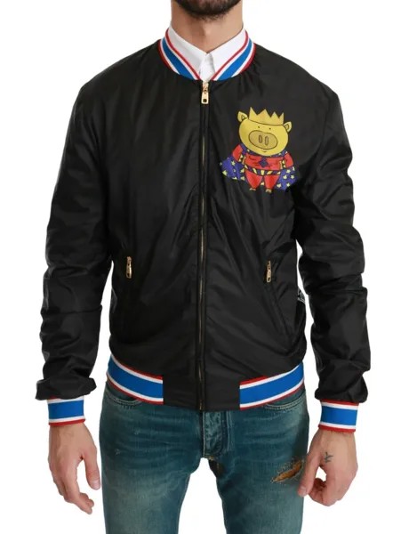 Куртка DOLCE - GABBANA Черный Бомбер YEAR OF THE PIG IT44 / US34 / XS Рекомендуемая розничная цена 1100 долларов США