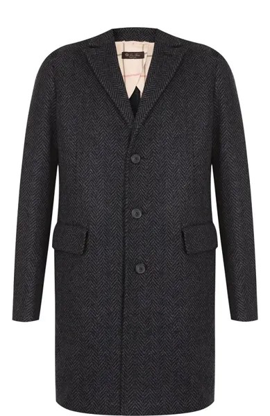 Однобортное пальто из смеси кашемира и шерсти Loro Piana