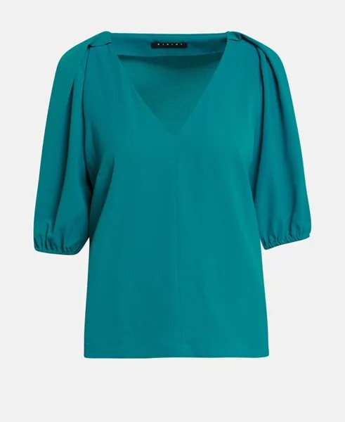 Рубашка блузка Sisley, лазурный синий