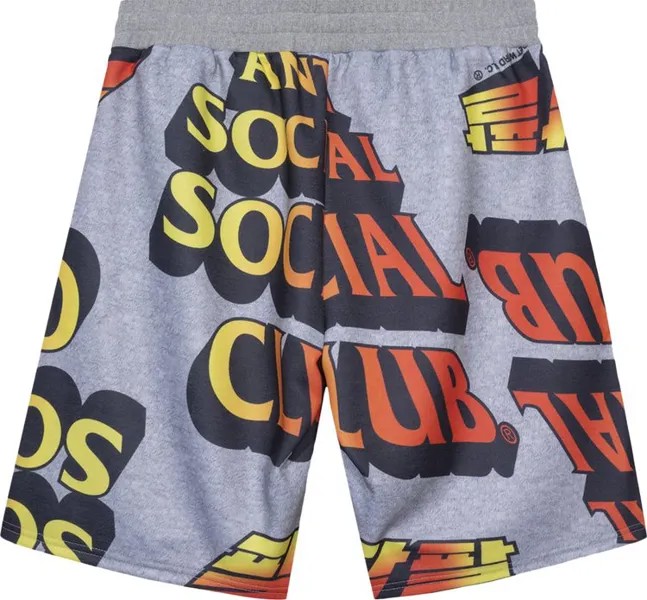 Шорты Anti Social Social Club Whisped Terry Fleece Shorts 'Grey', серый