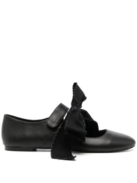 Yohji Yamamoto балетки с бантами, черный
