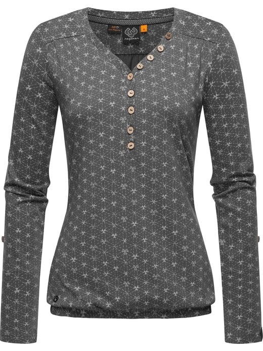Рубашка с длинными рукавами и принтом pinchi Ragwear, серый