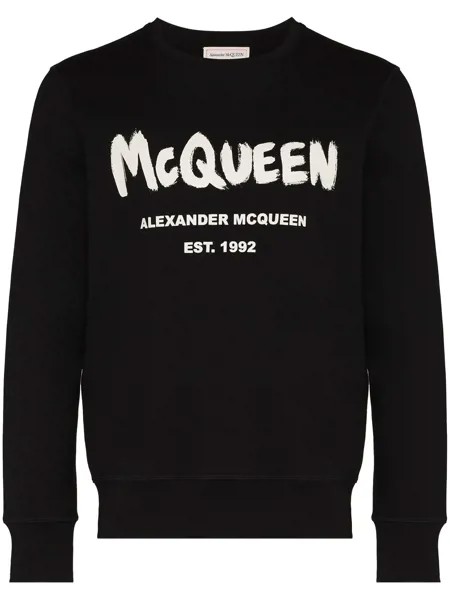 Alexander McQueen толстовка с принтом граффити