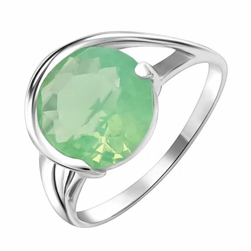 Кольцо Яхонт, серебро, 925 проба, кристалл, размер 16, зеленый