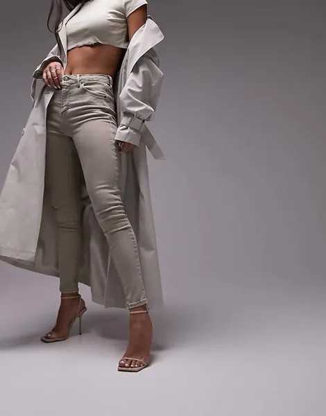 Песочные джинсы Topshop Hourglass с высокой посадкой Jamie