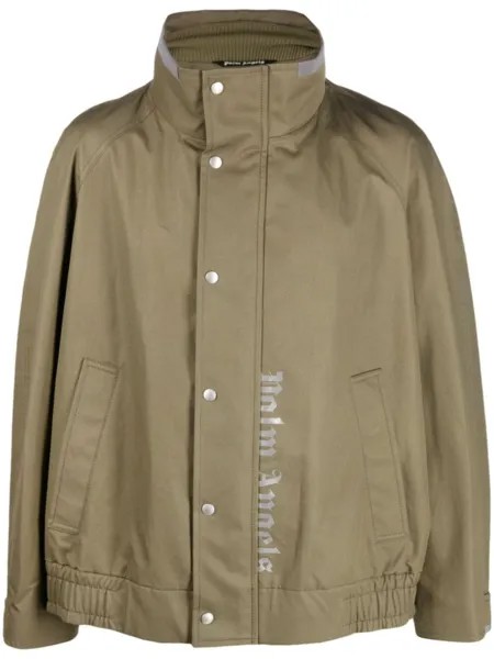 Palm Angels бомбер с логотипом, зеленый
