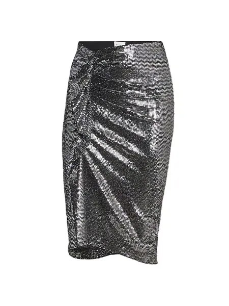 Юбка миди Shiny Flou Dolene Isabel Marant Étoile, цвет silver