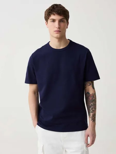 Футболка свободного кроя из хлопка Ovs, цвет dark blue