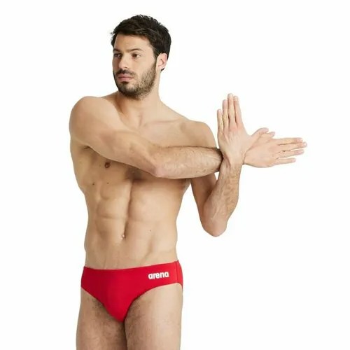 Плавки arena Team Swim Briefs Solid 004773, размер 080, красный/белый