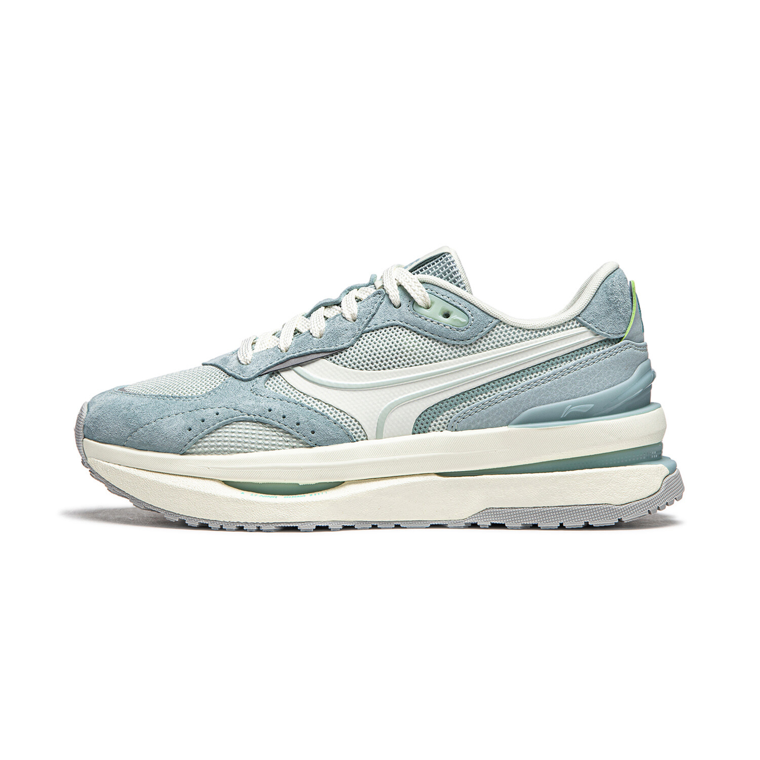 Кроссовки LINING Renrong Renew Lifestyle Shoes Women's Low-top Feather Green/glacial Green, зеленый