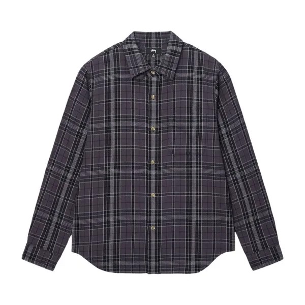 Рубашка Stussy Stones Plaid 'Black', черный