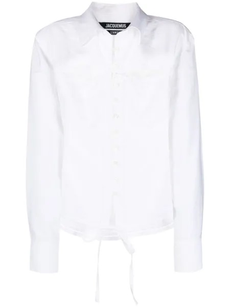 Jacquemus рубашка La chemise Nappe с вырезами, белый
