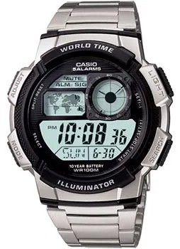 Японские наручные  мужские часы Casio AE-1000WD-1A. Коллекция Digital