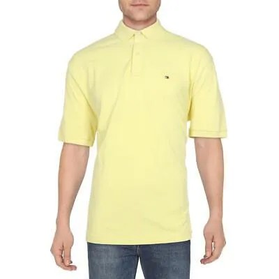 Tommy Hilfiger Мужская желтая рубашка-поло классического кроя из пике XXL BHFO 3332