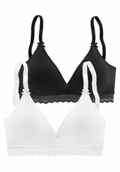 Бюстгальтер без косточек PETITE FLEUR Bralette BH, цвет weiß+schwarz