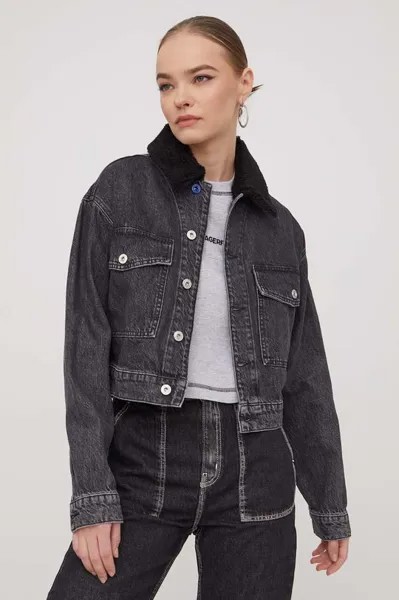 Джинсовая куртка Karl Lagerfeld Jeans, серый