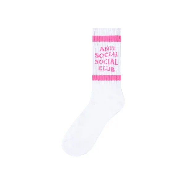 Носки Anti Social Social Club Down The Tube, цвет Белый/Розовый