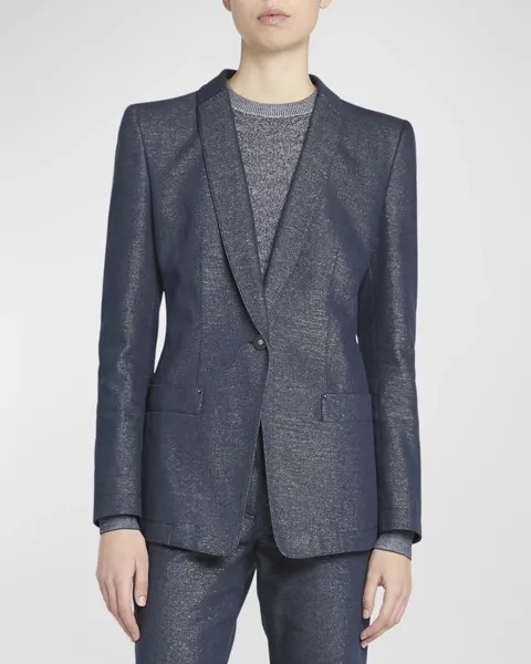 Джинсовый пиджак на одной пуговице Giorgio Armani, цвет Denim