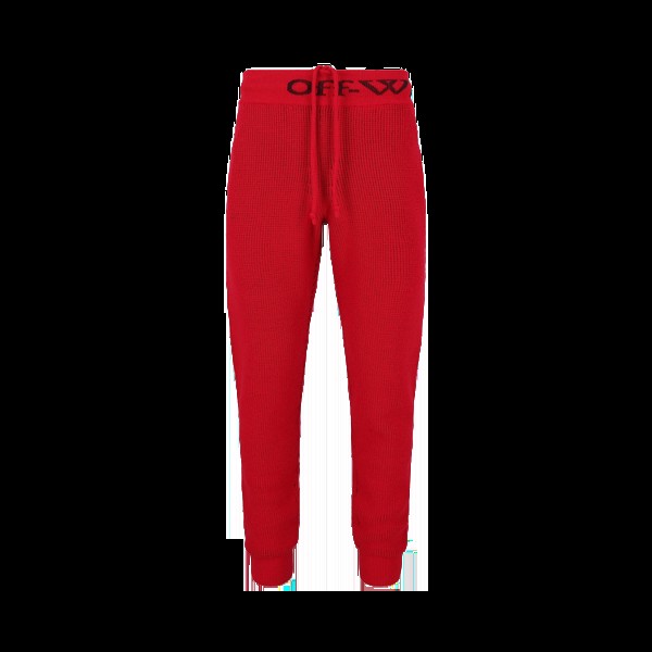 Брюки Off-White Slouch Knit 'Red', красный