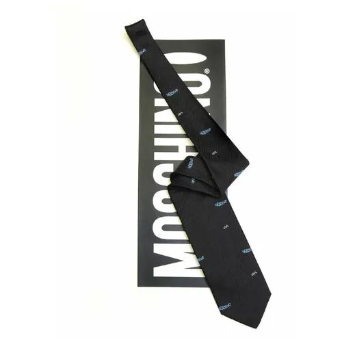 Темный галстук с жаккардовым плетением Moschino 27409