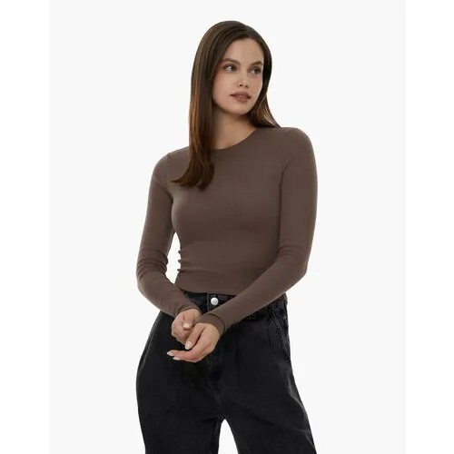 Лонгслив Gloria Jeans, размер L (48-50), коричневый