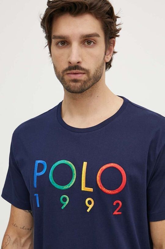 Хлопковая футболка Polo Ralph Lauren, темно-синий