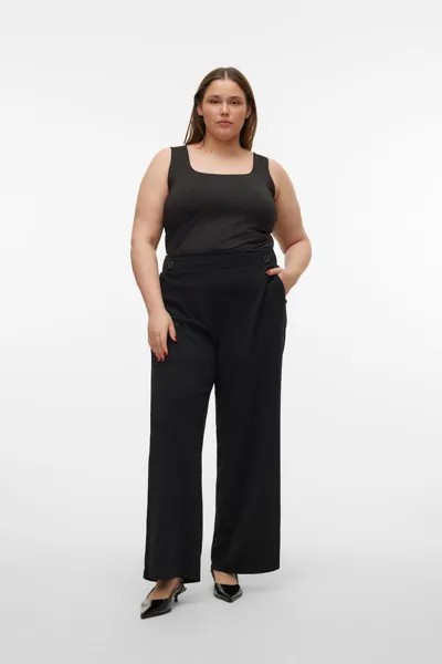 Широкие длинные брюки Curve Vero Moda Curve, черный