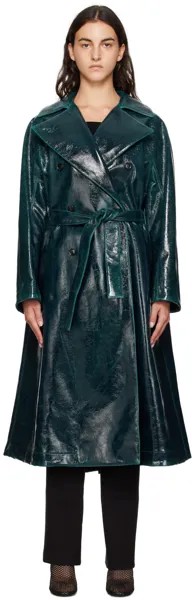ALA?Синий зеркальный тренч ALAÏA