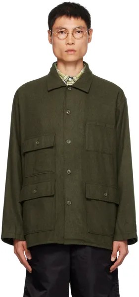 Зеленая куртка с карманами с клапанами Engineered Garments