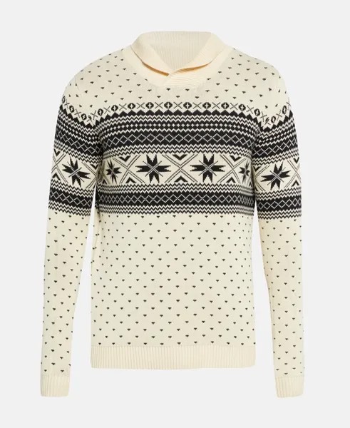 Трикотажный пуловер органик Selected Homme, экрю