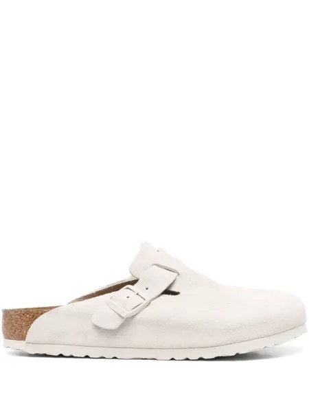 Birkenstock шлепанцы на плоской подошве, нейтральный цвет
