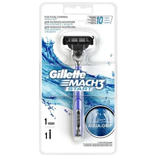 Бритвенный станок Gillette Mach3 Start, сменные кассеты 1 шт.