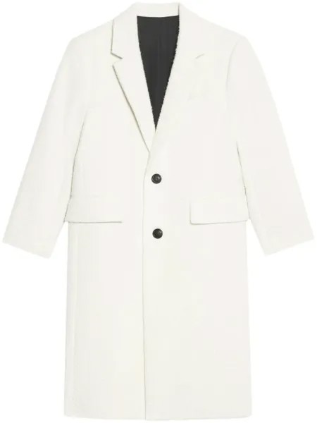 AMI Paris single-breasted coat, белый