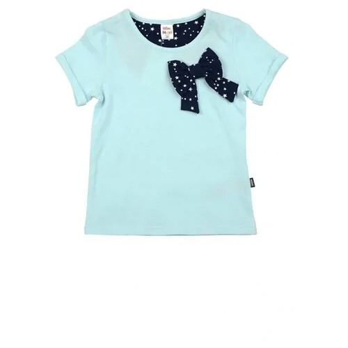 Футболка Mini Maxi,  для девочек, хлопок, размер 92, бирюзовый