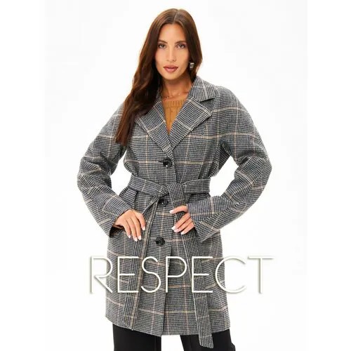 Пальто Respect, размер 42, черный/бежевый