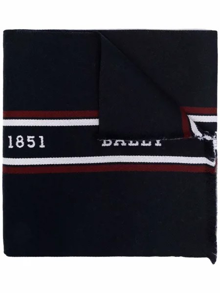 Bally шерстяной шарф с логотипом