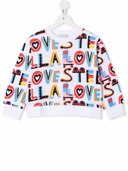 Stella McCartney Kids толстовка с принтом Stella Love